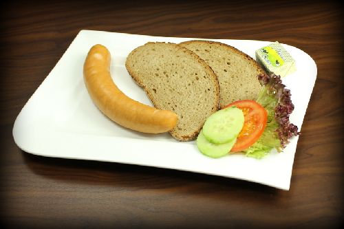 Bockwurst mit Brot